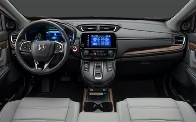 Honda CR-V, 2020, interior, inside view, front panel, new CR-V, japanese cars, Honda