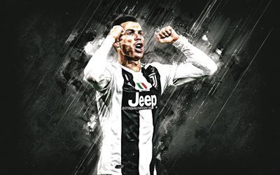 CR7, Cristiano Ronaldo, Juventus FC, portrait, creative background, Portuguese football player, world football star, Serie A, Italy, football