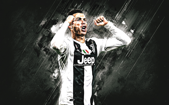 CR7, Cristiano Ronaldo, Juventus FC, portrait, creativo, sfondo, calciatore portoghese, mondo, star del calcio, della Serie A, Italia, calcio
