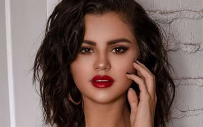 Selena Gomez, 4k, portrait, superstars, american celebrity, Selena Marie Gomez, beauty, american singer, brunette woman, Selena Gomez photoshoot