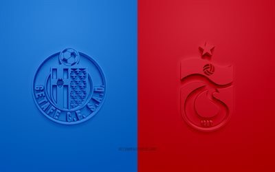 Sevilla FC Trabzonspor, UEFA Avrupa Ligi, 2019, promo, futbol ma&#231;ı, UEFA, C Grubu, Valencia CF, Trabzonspor, 3d sanat, 3d logo