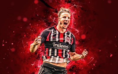 Martin Hinteregger, 2019, l&#39;Eintracht Francoforte FC, Austriaco, calciatori, calcio, Hinteregger, Bundesliga, luci al neon, Germania