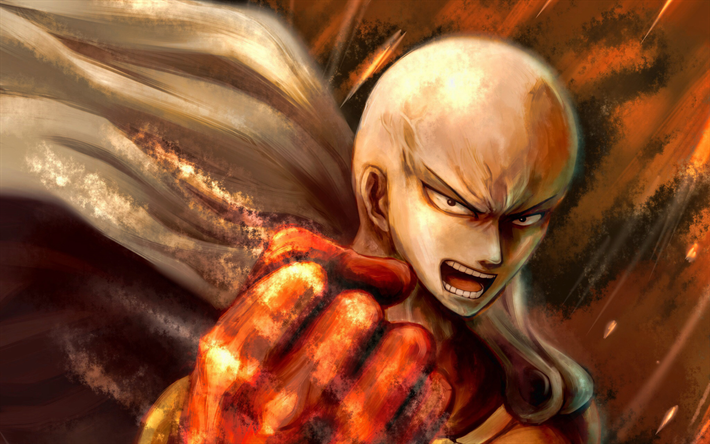 Saitama, manga, artwork, One-Punch Man, protagonist