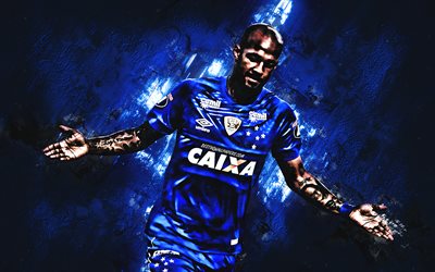 Bruno Silva, blue stone, Brazilian footballers, Cruzeiro FC, soccer, grunge, Brazilian Serie A, Silva, football, Brazil