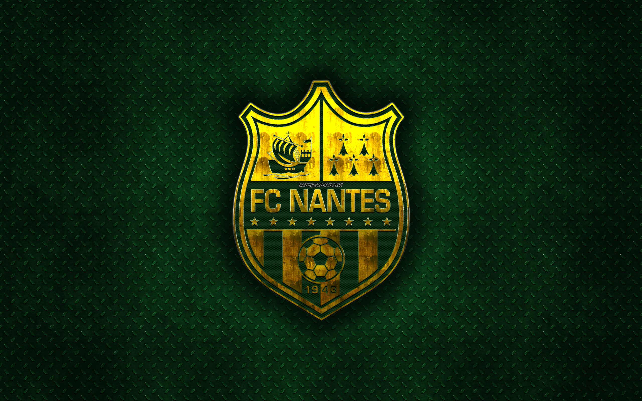Download wallpapers FC Nantes, French football club, green ...