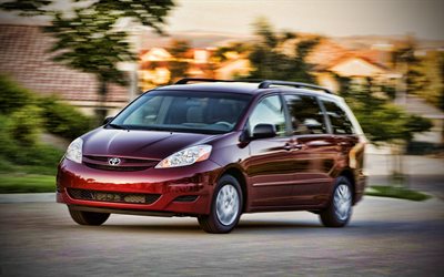 Toyota Sienna LE, fourgonnettes, voitures 2009, XL20, HDR, Toyota Sienna 2009, voitures japonaises, Toyota