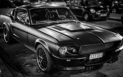 Ford Mustang 1969, eski arabalar, klasik arabalar, Ford