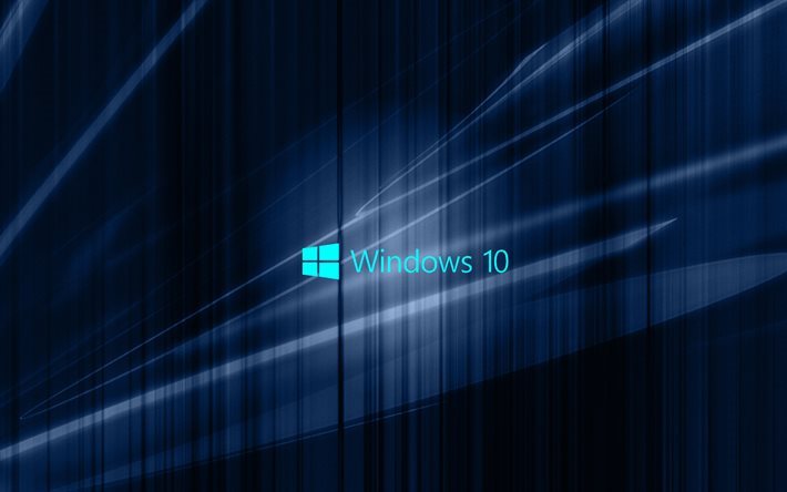 Download Wallpapers Windows 10 Blue Abstraction Blue Background