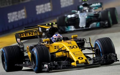 4k, Jolyon Palmer, F1, raceway, 2017 cars, Renault RS17, Formula 1, Formula One, Renault Sport F1 Team