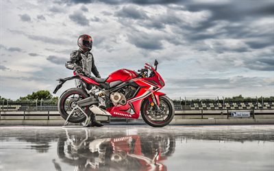 Honda CBR650, 4k, vista lateral, en el 2019 motos, moto gp, superbikes, 2019 Honda CBR650, japon&#233;s motrcycles, Honda