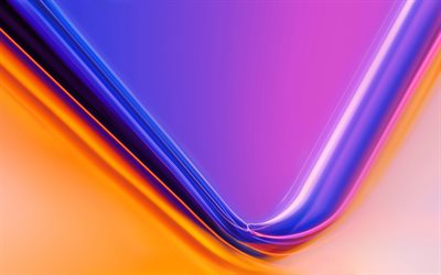 purple-orange waves background, bright background, abstraction, waves background