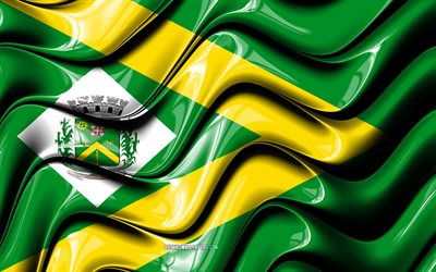 Santa Barbara dOeste Flag, 4k, Cities of Brazil, South America, Flag of Santa Barbara dOeste, 3D art, Santa Barbara dOeste, Brazilian cities, Santa Barbara dOeste 3D flag, Brazil