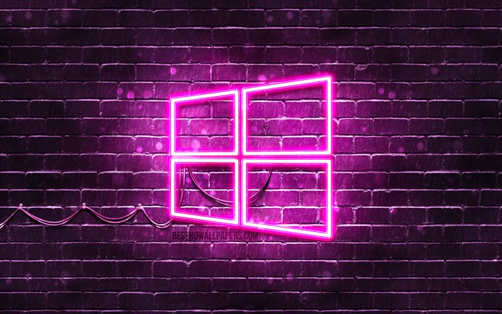 ダウンロード画像 Windows10紫色のロゴ 4k 紫brickwall Windows10のロゴ ブランド Windows10のネオンのロゴ Windows10 フリー のピクチャを無料デスクトップの壁紙