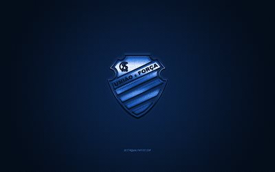 CSA, Brazilian football club, Serie A, Blue logo, Blue carbon fiber background, football, Maceio, Brazil, CSA logo, Centro Sportivo Alagoano