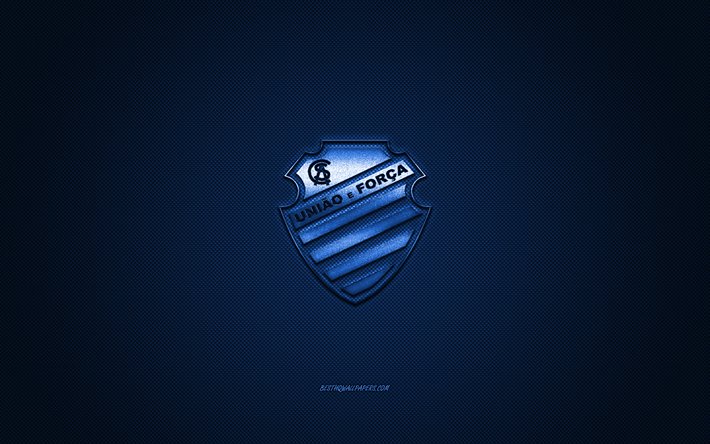 CSA, Brazilian football club, Serie A, Blue logo, Blue carbon fiber background, football, Maceio, Brazil, CSA logo, Centro Sportivo Alagoano