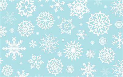 inverno texture con fiocchi di neve, invernale blu di sfondo, blu, inverno, texture, sfondo con fiocchi di neve, invernali, sfondo