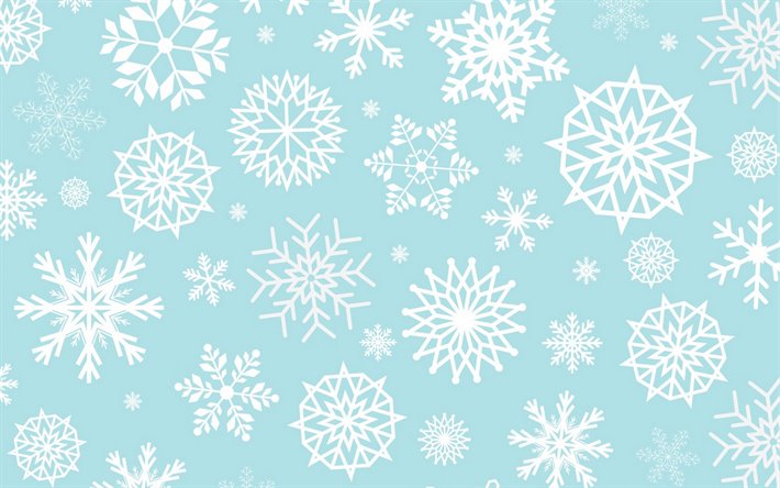 winter texture with snowflakes, blue winter background, blue winter texture, background with snowflakes, winter background