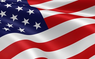 American Flag, USA Flag, USA Flag 3D