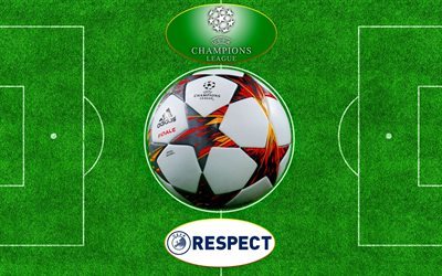 UEFA Champions League, football stadium, ball of Champions League