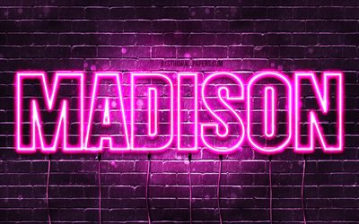 Download wallpapers Madison, 4k, wallpapers with names, female names