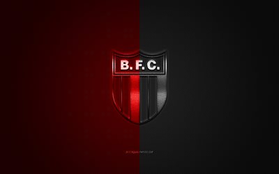 Botafogo SP, Brazilian football club, Serie B, red-black logo, red-black carbon fiber background, football, Sao Paulo, Brazil, Botafogo SP logo, Botafogo Futebol Clube
