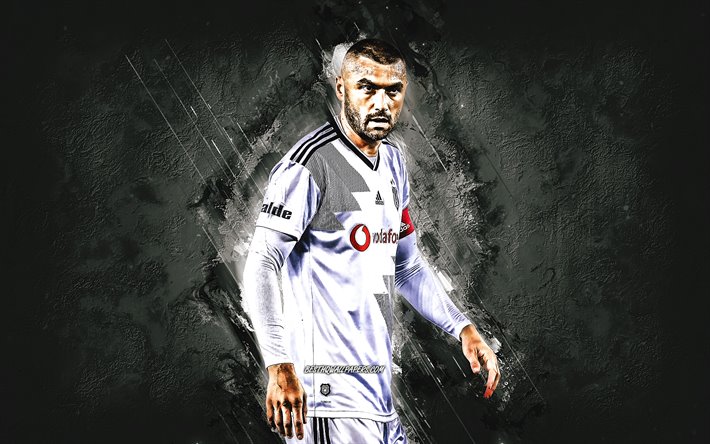 Burak Yilmaz, Besiktas, turc, joueur de football, en avant, en portrait, en pierre grise de fond, football, Yilmaz