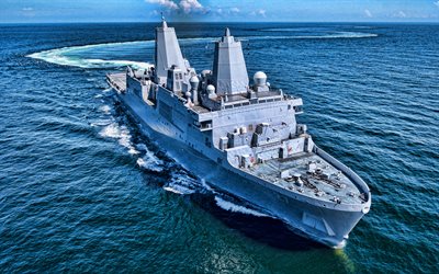 USS Portland, LPD-27, amfibi taşıma dock, Amerika Birleşik Devletleri Deniz Kuvvetleri, ABD ordusu, savaş gemisi, ABD Donanması, San Antonio-sınıf, HDR