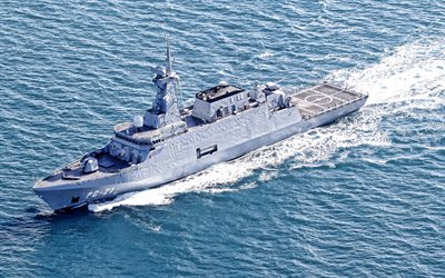 F Defensora F41, frigate, Brazilian Warship, Brazilian Navy, Niteroi-class frigate, seascape