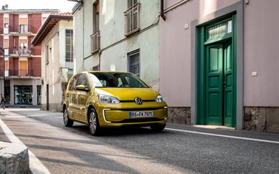 Volkswagen e-Up, 4k, street, 2019 cars, electric cars, 2019 Volkswagen e-Up, german cars, Volkswagen
