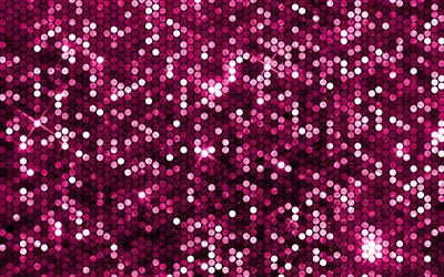 4k, violetti mosaiikkitausta, abstrakti taide, mosaiikkikuviot, purppuran ympyr&#228;n tausta, tausta mosaiikilla, ympyr&#228;kuviot, violetit taustat