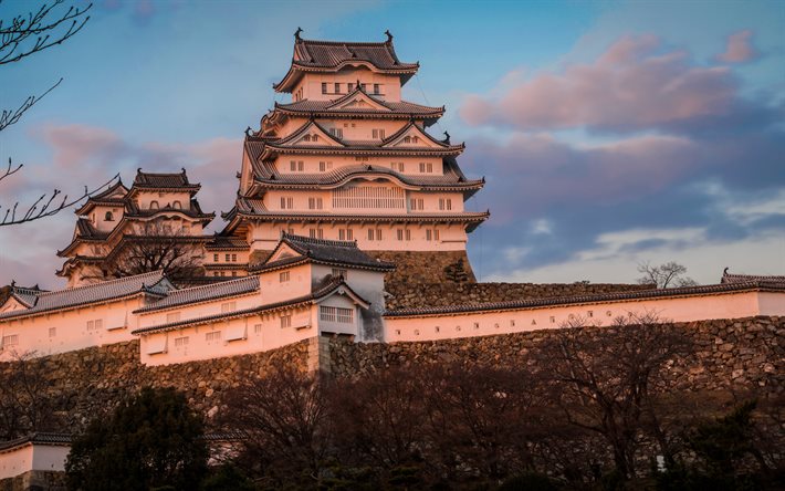 ダウンロード画像 姫路城 日本の城 Bonsoir Sunset 美しい城 目印 行き方 日本 兵庫県 フリー のピクチャを無料デスクトップの壁紙