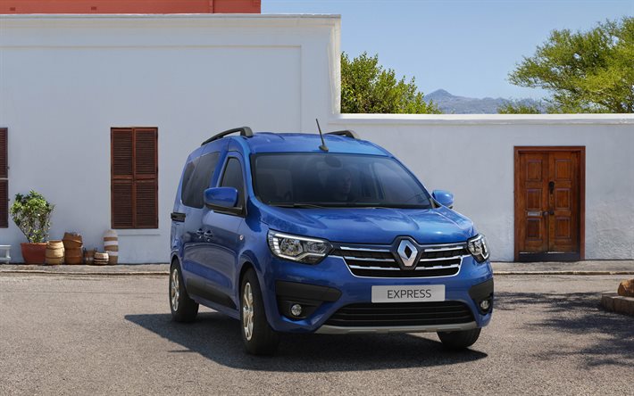 Renault Express, 4k, minivanlar, 2021 arabalar, otopark, 2021 Renault Express, Fransız arabaları, Renault