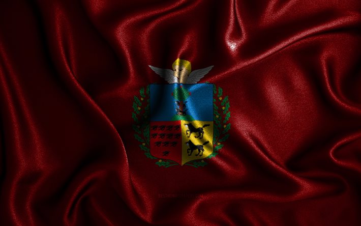 Bandiera di Barakaldo, 4k, bandiere ondulate di seta, citt&#224; spagnole, Giorno di Barakaldo, bandiere in tessuto, 3D arte, Barakaldo, citt&#224; della Spagna, Barakaldo 3D bandiera