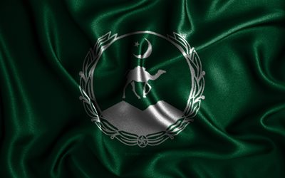 Bandeira do Baluchist&#227;o, 4k, bandeiras onduladas de seda, prov&#237;ncias do Paquist&#227;o, Dia do Baluchist&#227;o, bandeiras de tecido, arte 3D, Baluchist&#227;o, &#193;sia, Prov&#237;ncias do Paquist&#227;o, Bandeira 3D do Baluchist&#227;o, Paqui