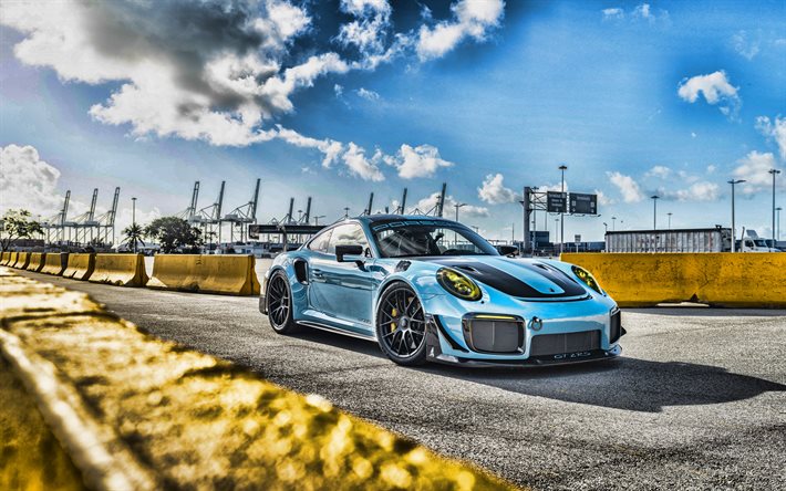 4k, Porsche 911 GT2 RS, 2021, exterior, race car, tuning Porsche 911, race track, German sports cars, Porsche
