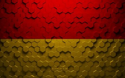 Paderbornin lippu, hunajakennotaide, Paderbornin kuusikulmio lippu, Paderborn, 3d kuusikulmiotaidetta