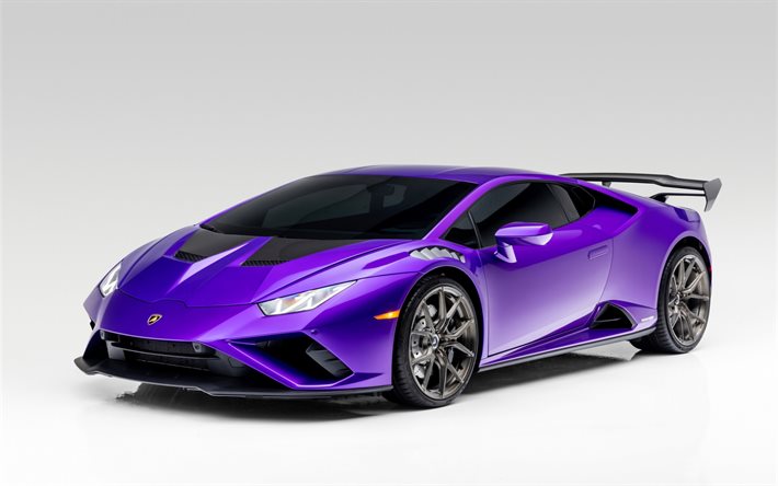 Download wallpapers 2021, Lamborghini Huracan EVO, exterior, purple ...