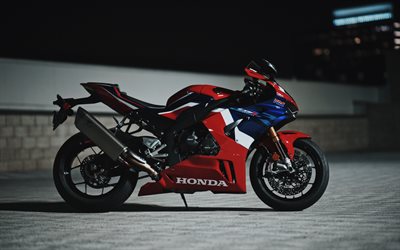 Honda CBR1000RR, 2021, side view, exterior, new red CBR1000RR, sport bike, Japanese sports motorcycles, Honda