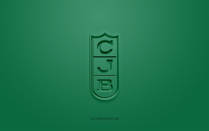 Club Joventut Badalona, logo 3D cr&#233;atif, fond vert, &#233;quipe espagnole de basket-ball, Liga ACB, Badalona, Espagne, art 3d, basket-ball, logo 3d du Club Joventut Badalona