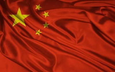 Chinese flag, 4k, silk, Peoples Republic of China, flag of China, flags, China flag