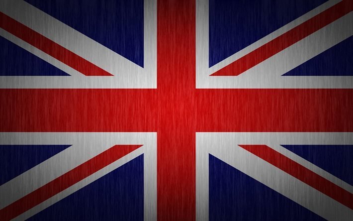 Bandiera britannica, 4k, linee, texture, Union Jack flag, bandiera del regno UNITO