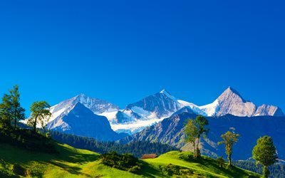 Schweiz, 4k, sommar, Alperna, hill, berg