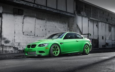 Bmw M3, Green M3, E92, tuning, sport coupe, Green Bmw