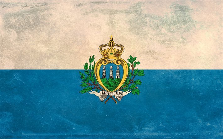 San Marino, en Europe, drapeau San Marino