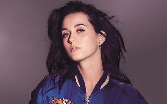 Katy Perry, Portre, Amerikalı şarkıcı, esmer, g&#252;zel bir kadın