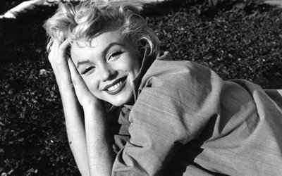 Marilyn Monroe, la actriz Estadounidense, retro, retrato, sonrisa, rubio