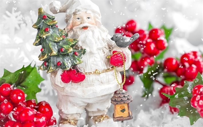 Santa Claus, sculpture, Christmas, Winter, New Year