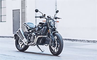 Indiska FTR 1200, 2019, 4k, framifr&#229;n, nya svarta FTR 1200, sportbike, Indian Motorcykel