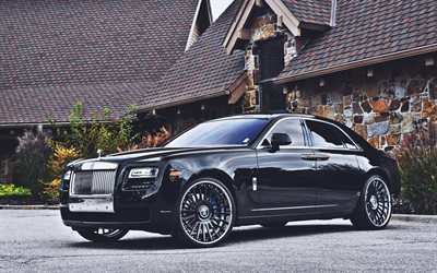 Rolls-Royce Ghost, tuning, 2018 cars, luxury cars, Forgiato Wheels, Disegno, tunned Ghost, Rolls-Royce
