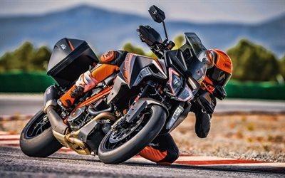KTM 1290 Super Duke GT, 2019, orange sport bike, motorcycle racer, austrian motorcycles, KTM